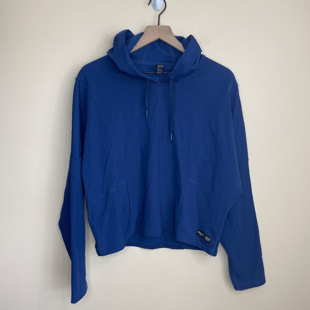 Rhone Blue Women's Cropped Hoodie
